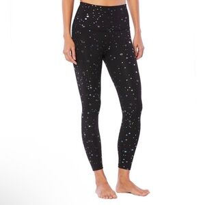 Beyond Yoga Tossed Star high waist Midi Yoga Leggings, Black size Small